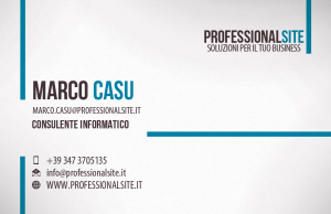 Biglietto da Visita Professionalsite Fronte